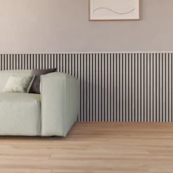 CanDo Kleurstaal lattenwand Decowall Acoustic grijs eiken 25x30 cm Sale