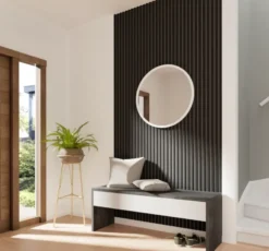 CanDo Kleurstaal lattenwand Decowall Acoustic zwart 25x30cm Clearance