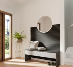 CanDo Kleurstaal lattenwand Decowall Acoustic zwart 25x30cm Clearance