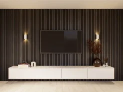 CanDo Kleurstaal lattenwand Decowall Acoustic Blend lava eiken 25x30cm Best