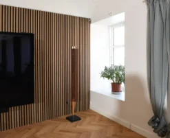 Silentlines Kleurstaal lattenwand geolied eiken 20x30 cm Hot