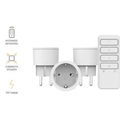 KlikAanKlikUit schakelset APC3-2300RN afstandsbediening en 3x stekkerdoos schakelaars New