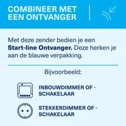 KlikAanKlikUit Wandschakelaar Dubbel AGST-8802 Grijs Buiten Clearance