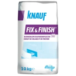 Knauf Fix & Finish blokkenlijm en afwerkpleister 10 kg Best
