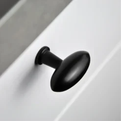 Knop Fleur zwart 38mm