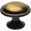 Knop Quinty messing antiek 29mm
