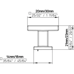 Knop Saar zwart 30mm