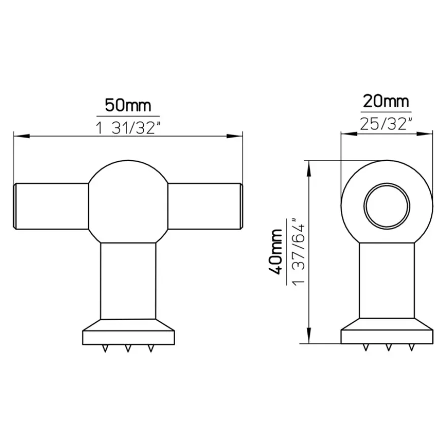 Knop Thea wit 50mm
