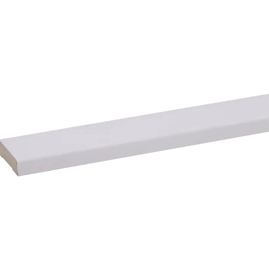 Geen Koplat MDF schuin wit gegrond 12x45mm 270cm Clearance
