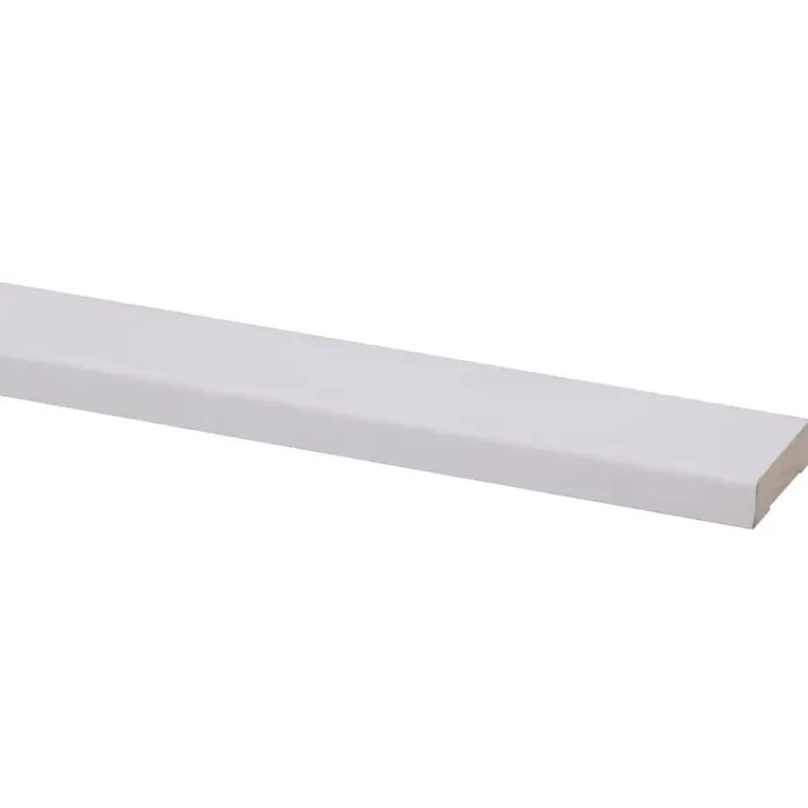 Geen Koplat MDF schuin wit gegrond 12x45mm 270cm Clearance