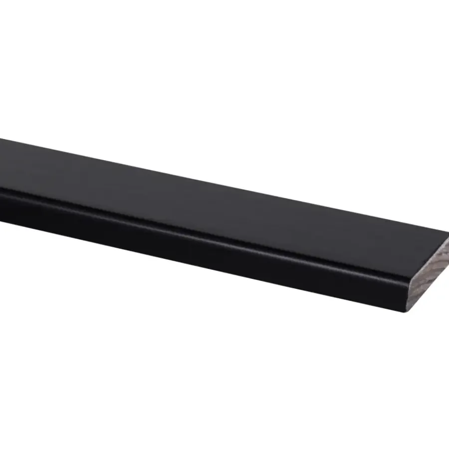 Geen Koplat recht grenen zwart gelakt 12x45mm 270cm Outlet