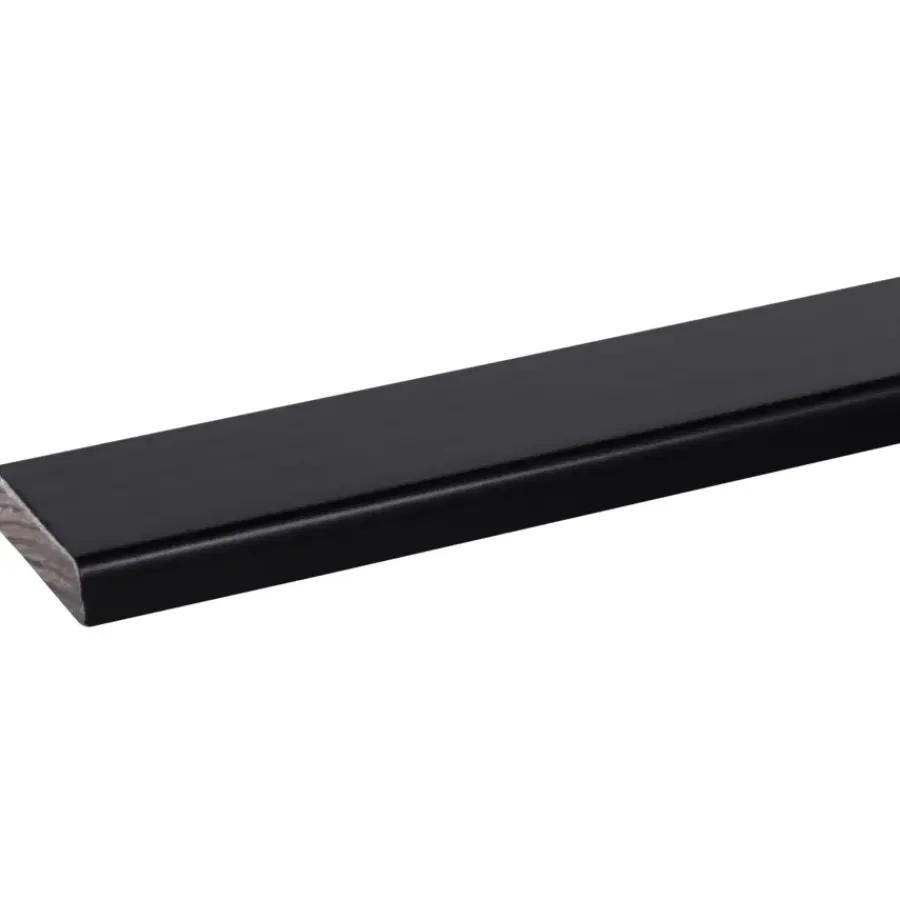 Geen Koplat recht grenen zwart gelakt 12x45mm 270cm Outlet