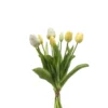 Kunsttulp bundel 40 cm wit/geel 7 stuks