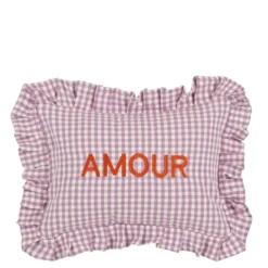 Kussen Amour paars - l35xb25xh10cm