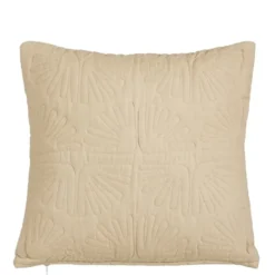 Kussen bloem beige - l45xb45xh10cm