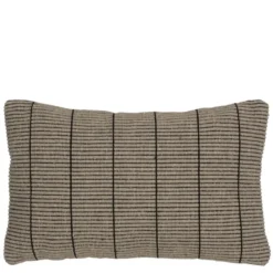 Kussen geribbeld taupe 55 x 35 cm