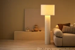 Kussen geribbeld taupe 55 x 35 cm