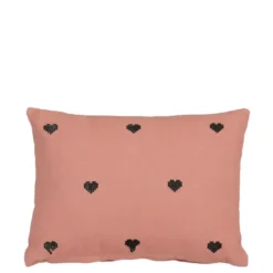 Kussen hart roze - l35xb25xh10cm