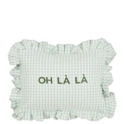 Kussen Oh La La l.blauw - l35xb25xh10cm
