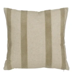 Kussen print streep taupe 45 x 45 cm