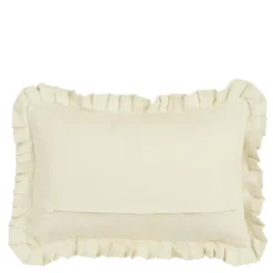 Kussen ruffled beige - l55xb35xh10cm