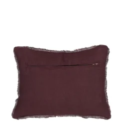Kussen ruffled bordeaux 35 x 25 cm