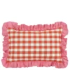 Kussen ruit rood - l55xb35xh10cm