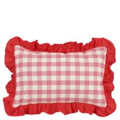 Kussen ruit roze - l55xb35xh10cm