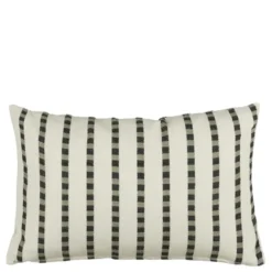 Kussen streep antraciet - l55xb35xh10cm