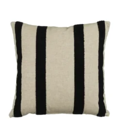 Kussen streep antraciet - l45xb45xh10cm