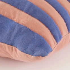 Kussen streep blauw - l55xb35xh10cm