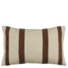 Kussen streep donker bruin - l55xb35xh10cm