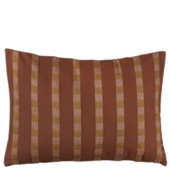 Kussen streep donker bruin - l70xb50xh10cm