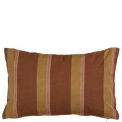 Kussen streep donker bruin - l55xb35xh10cm