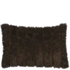 Kussen streep donker bruin 55 x 35 cm
