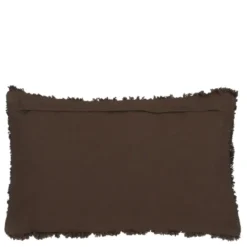Kussen streep donker bruin 55 x 35 cm