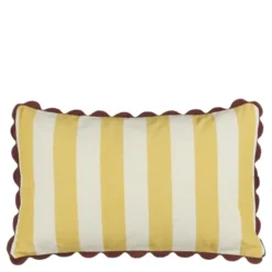 Kussen streep geel - l55xb35xh10cm