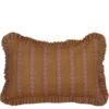 Kussen streep ruffled hart bruin 55 x 53 cm