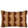 Kussen tufted bruin - l55xb35xh10cm