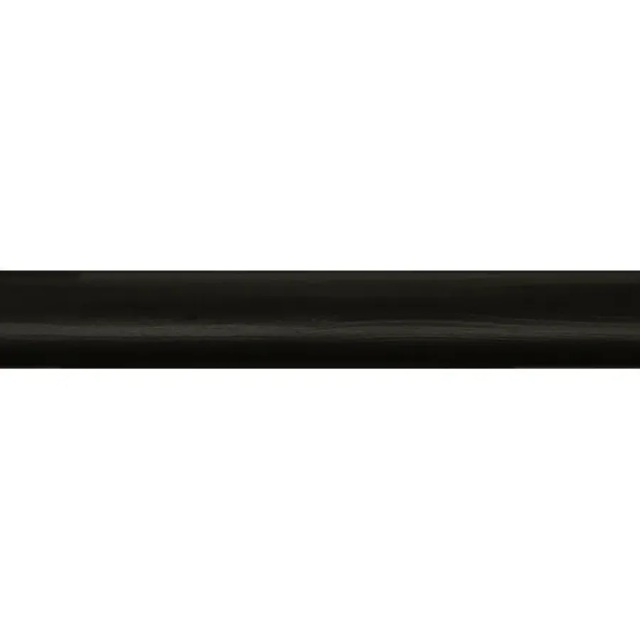 Geen Kwartrond grenen gelakt zwart 16x16mm 270cm Discount