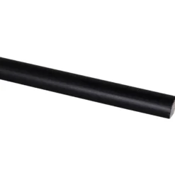 Geen Kwartrond grenen zwart gelakt 13x13mm 270cm