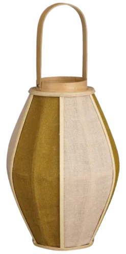 Lantaarn jute beige - h45xd32 cm