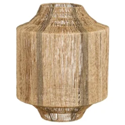 Lantaarn jute d.groen - h51xd40 cm