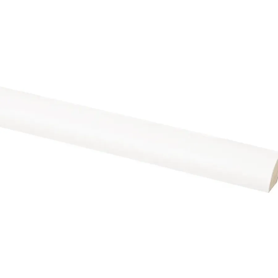 Geen Lat kwartrond grenen wit gelakt 16x16mm 270cm New
