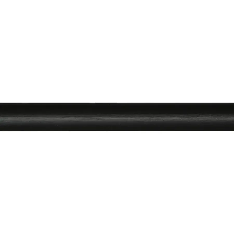 Geen Lat kwartrond grenen zwart gelakt 7x7mm 270cm New