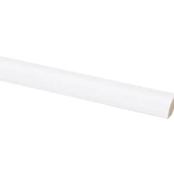 Geen Lat kwartrond MDF wit fineer 16x16 mm lengte 260 cm