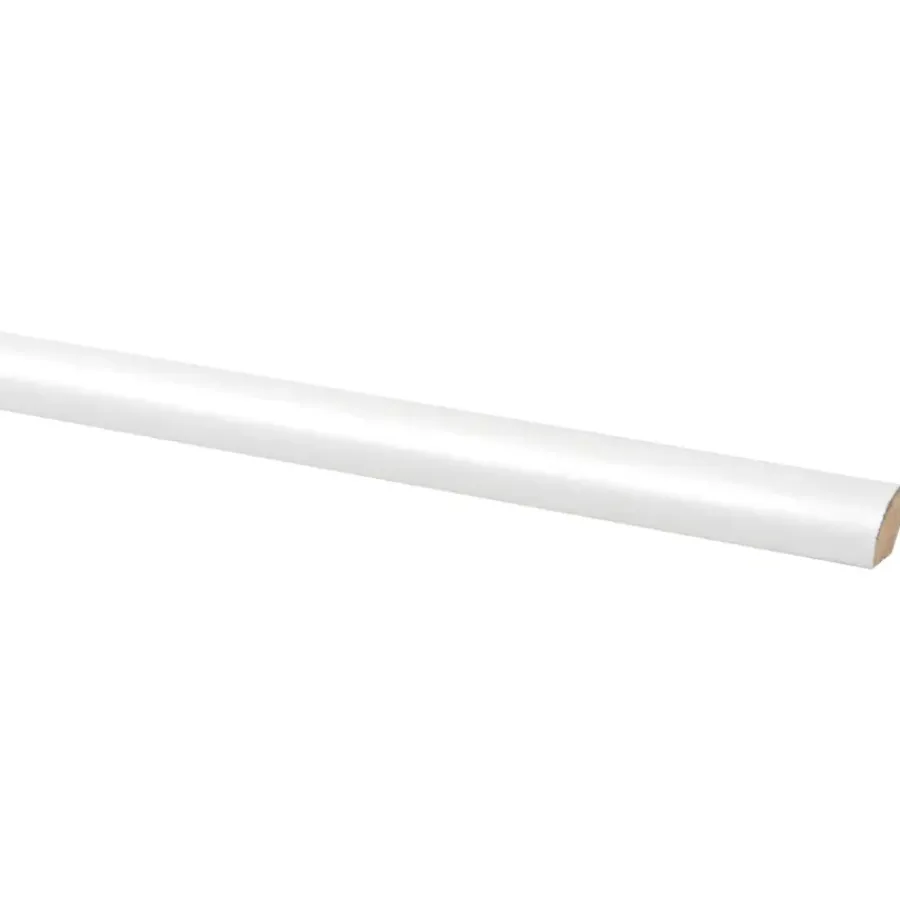 Geen Lat kwartrond MDF wit folie 13x13 mm lengte 260 cm Online