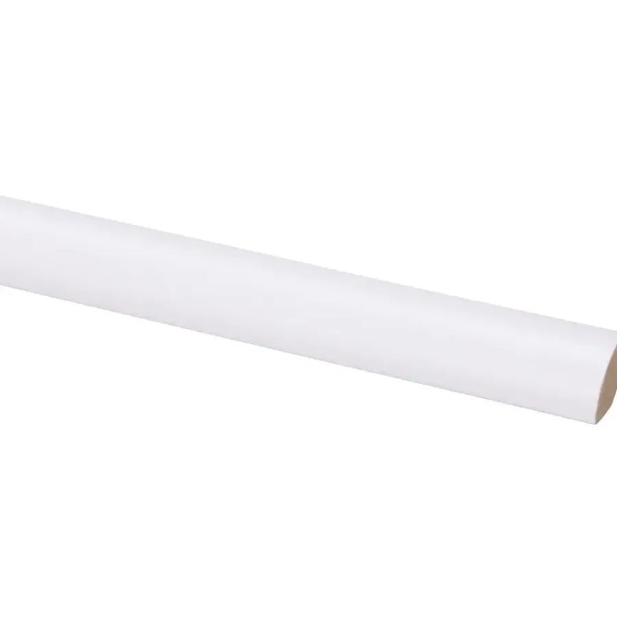 Geen Lat kwartrond MDF wit folie 16x16 mm lengte 260 cm Online