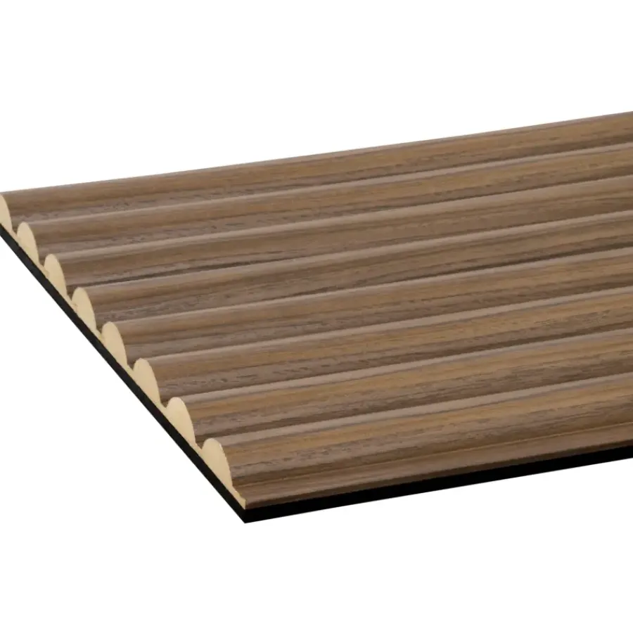 CanDo Lattenwand Decowall Acoustic Curve walnoot 260x30cm, 2 stuks (1.56m2) Discount