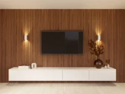CanDo Lattenwand Decowall Acoustic Blend ton sur ton walnoot 260x30cm, 2 stuks (1.56m²)